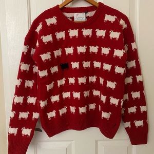 Warm & Wonderful x Rowing Blazers Women’s Sheep Sweater in Diana Red